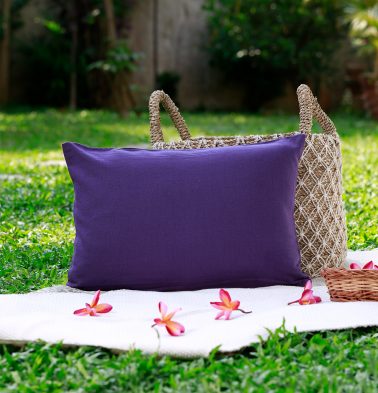 Solid Cotton Cushion cover Violet 12x18