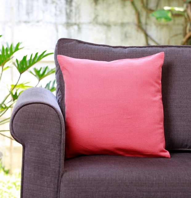 Solid Cotton Cushion cover Coral 16