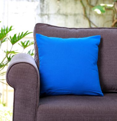 Solid Cotton Cushion cover Hawaiian Ocean Blue 16″x16″