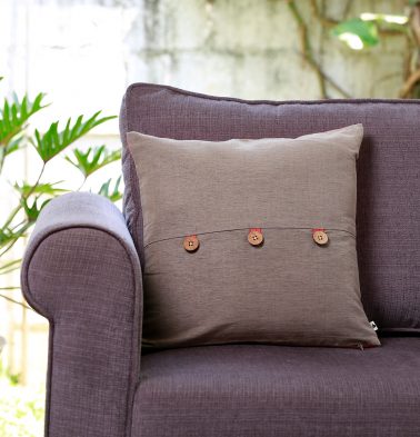 Textura Cotton Cushion cover Brownish Beige 16x16