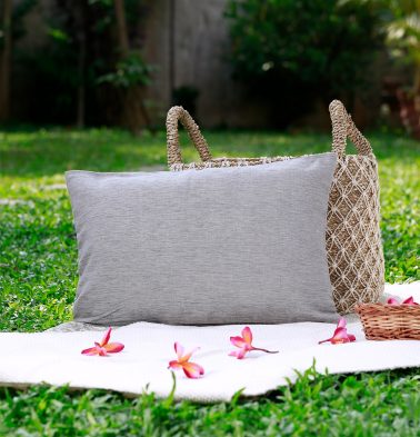 Textura Cotton Cushion Cover Tan Grey 12x18