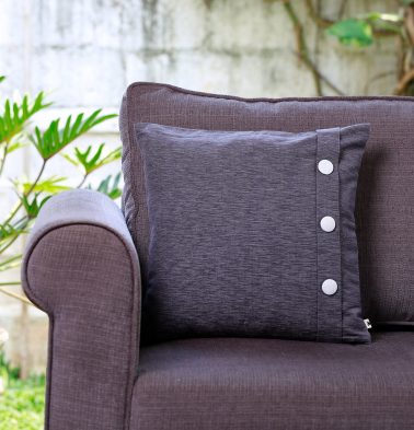 Textura Cotton Cushion cover Periscope Dark Grey 16x16