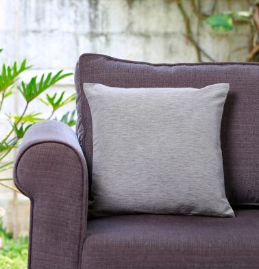 Textura Cotton Cushion Cover Tan Grey