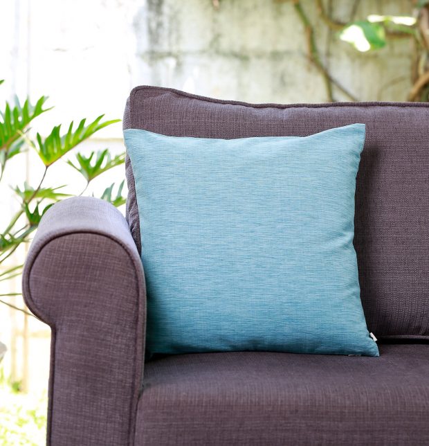 Textura Cotton Cushion cover Teal Blue