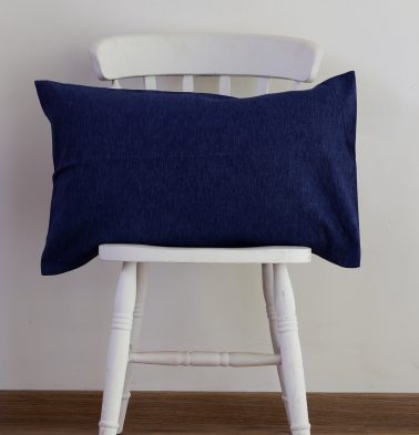 Textura Cotton Decorative Pillow Cover Navy Blue
