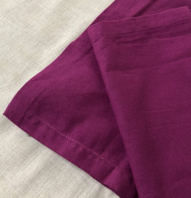 Solid Cotton Table Napkins Amethyst Purple Set Of 6