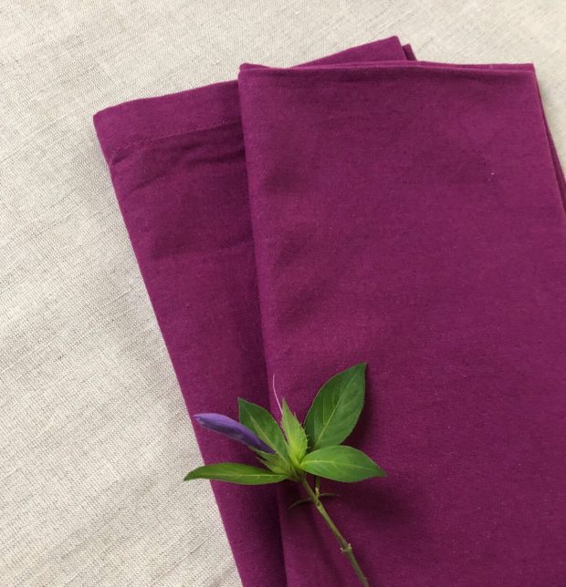 Solid Cotton Table Napkins Amethyst Purple Set Of 6