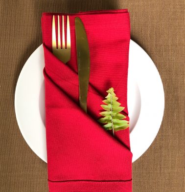 Solid Cotton Table Napkins Cherry Red Set of 6