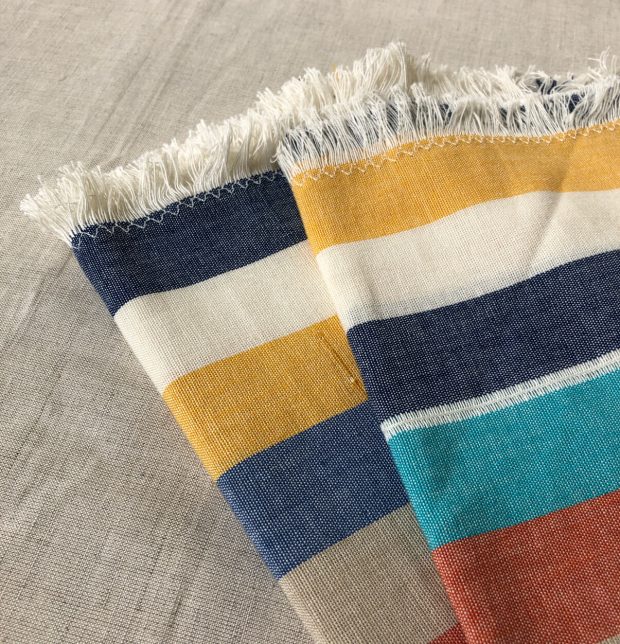 Sunny Stripe Cotton Table Napkins Multi-color - Set of 6