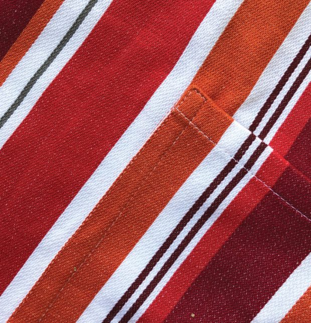 Stripe Cotton Apron Red/White