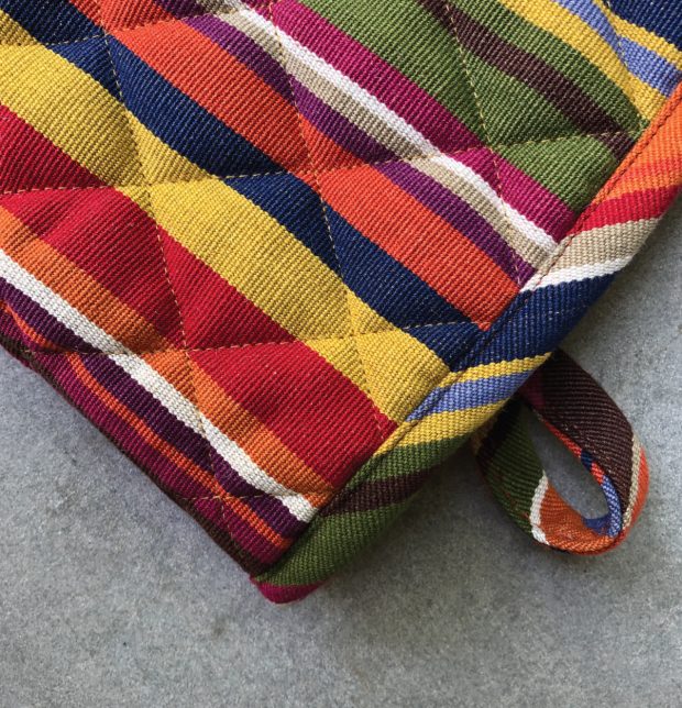 Stripe Cotton Mitts Multicolor