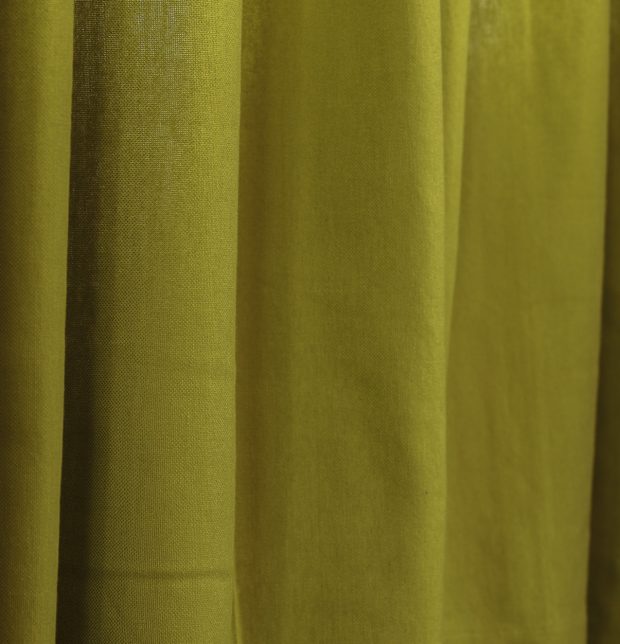 Customizable Curtain, Chambray Cotton - Apple Green