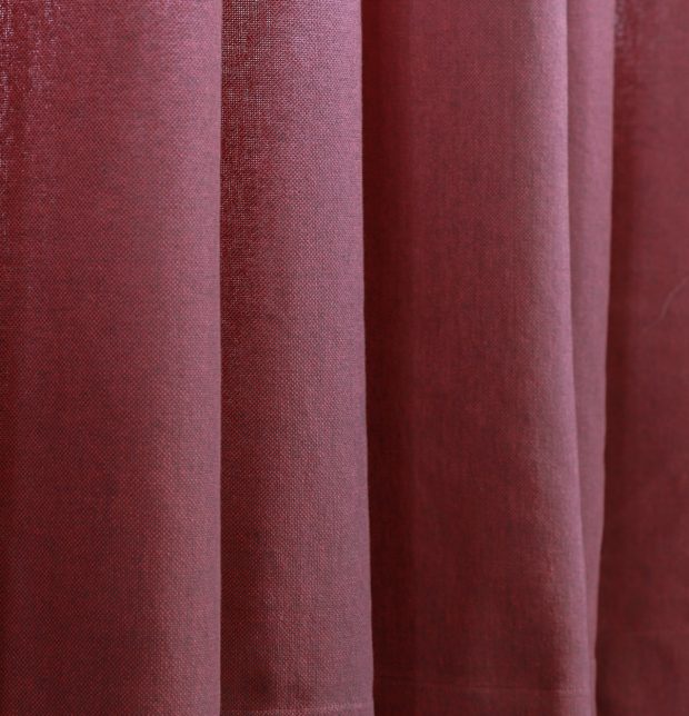 Customizable Curtain, Chambray Cotton - Chrysanthemum Pink