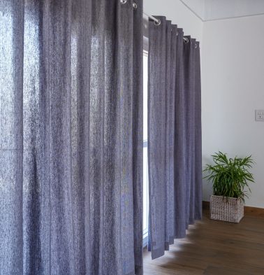 Customizable Curtain, Chambray Cotton – Drizzle Grey