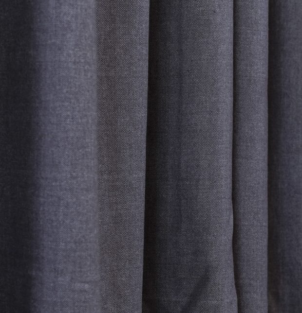 Customizable Curtain, Chambray Cotton - Drizzle Grey