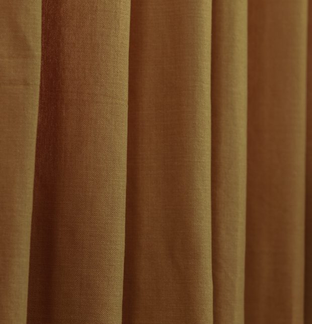 Customizable Curtain, Chambray Cotton - Mustard Yellow