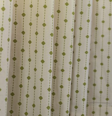 Diamond Lines Cotton Fabric Green