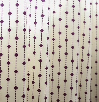 Diamond Lines Cotton Fabric Violet