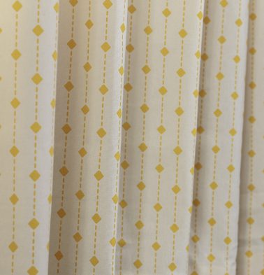 Diamond Lines Cotton Fabric Yellow