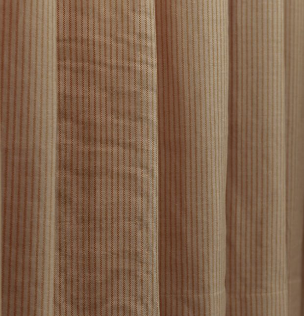 Fine Stripes Cotton Curtain Yellow