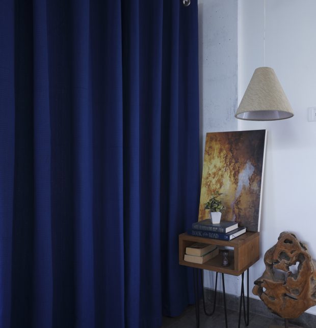 Customizable Curtain, Kadoor Cotton - Dutch Blue