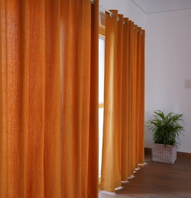 Customizable Curtain, Kadoor Cotton – Honey Gold