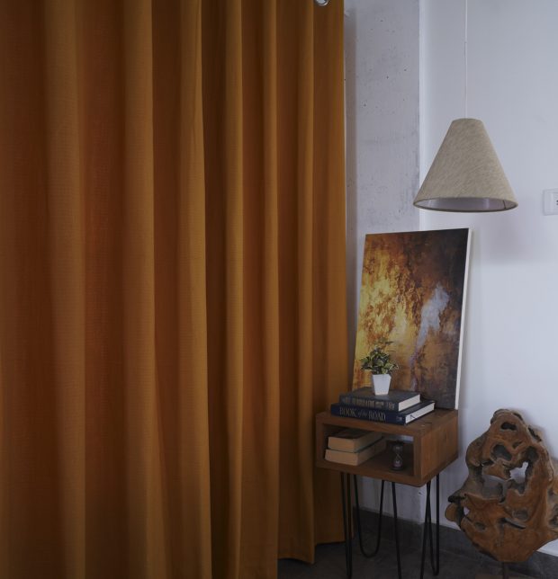 Customizable Curtain, Kadoor Cotton - Honey Gold