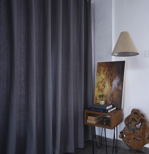 Customizable Curtain, Kadoor Cotton - Slate Grey