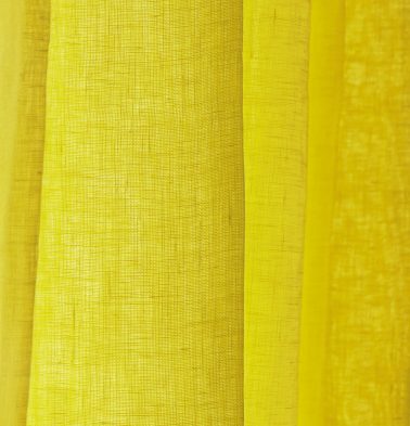 Linen Sheer Fabric Custard Yellow