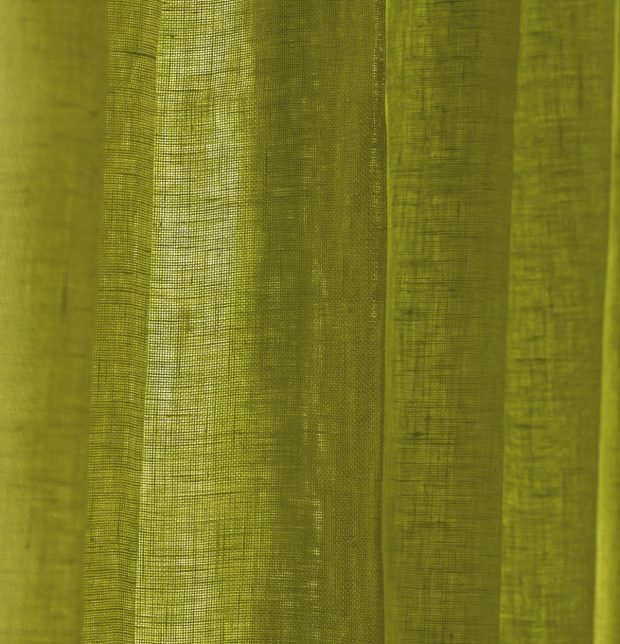 Linen Sheer Curtain Oasis Green