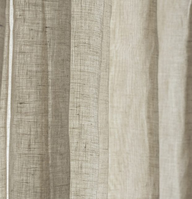 Customizable Linen Sheer Curtain - Oyester Grey