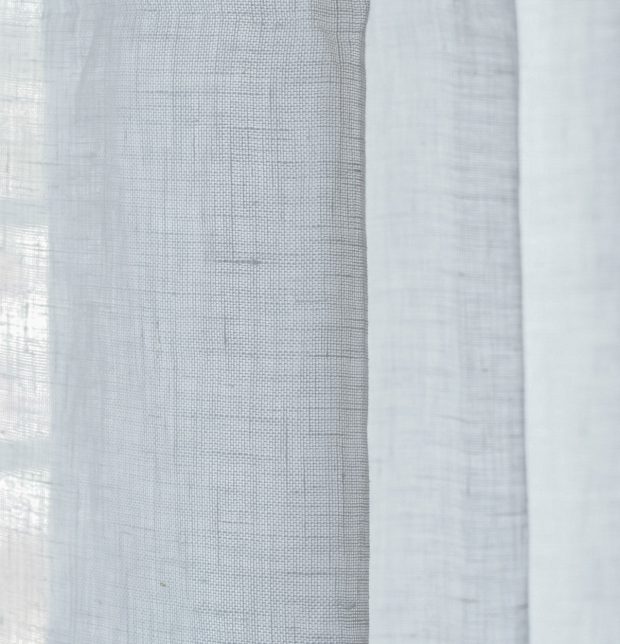 Customizable Linen Sheer Curtain - White