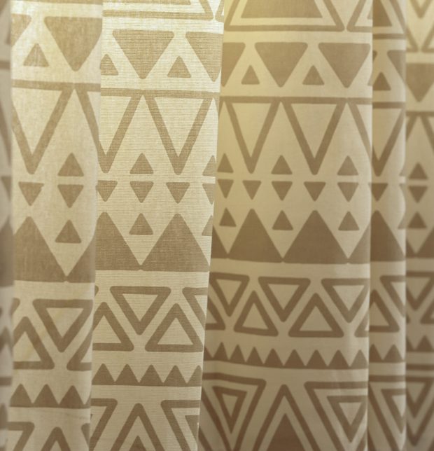 Customizable Curtain, Cotton - Magic Triangle - Safari Beige