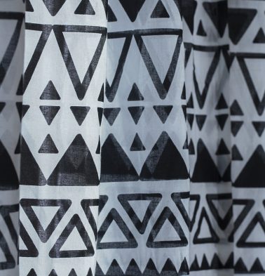 Magic Triangle Cotton Sheer Fabric Black