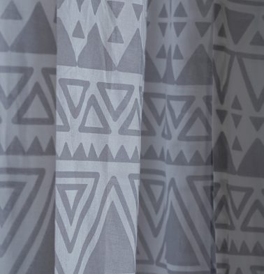 Magic Triangle Cotton Sheer Fabric Grey