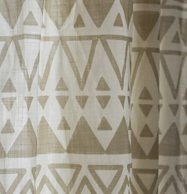 Magic Triangle Cotton Slub Sheer Fabric Safari Beige