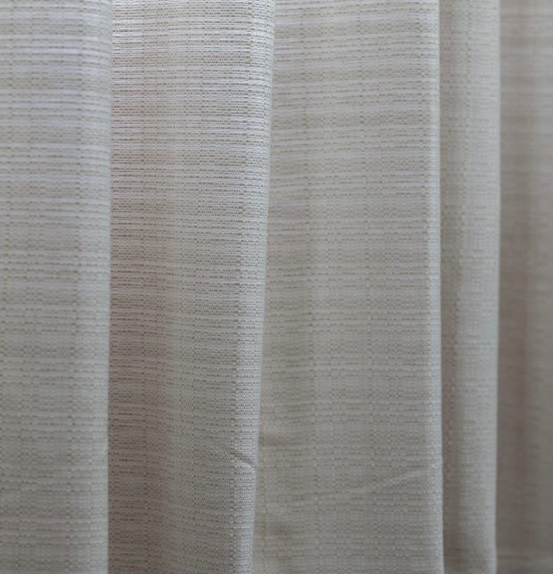 Panama Weave Cotton Curtain Creamy White