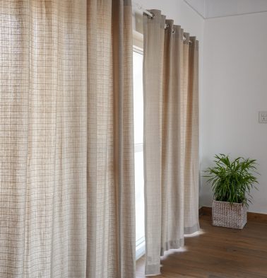 Customizable Curtain, Panama Weave Cotton – Oatmeal Beige
