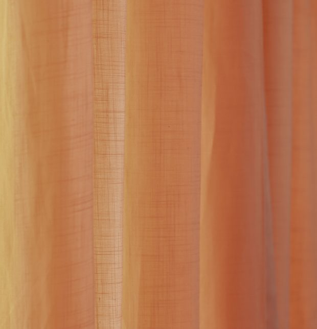 Slub Sheer Cotton Curtain Papaya Peach