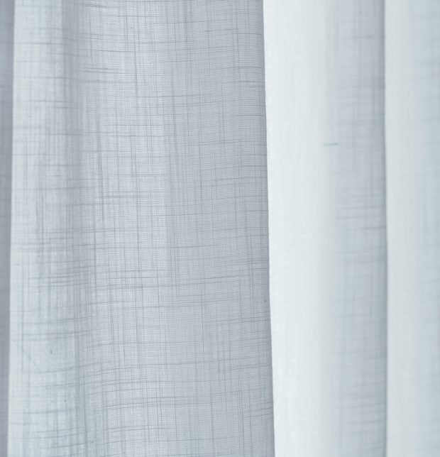 Customizable Sheer Curtain, Slub Cotton - Powder White