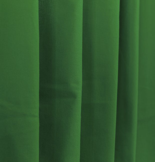Customizable Curtain, Cotton - Solid - Brilliant Green