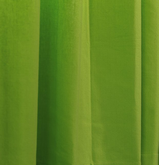 Customizable Curtain, Cotton - Solid - Lime Green