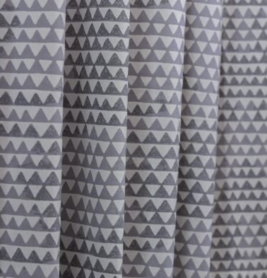 Star Triangle Cotton Fabric Grey