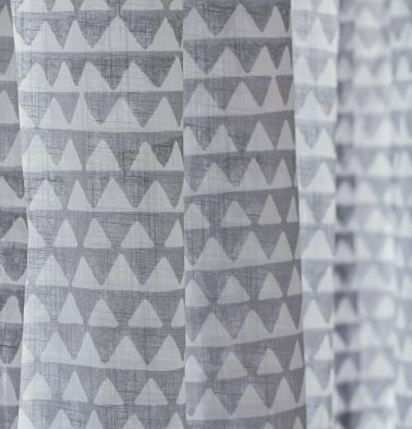 Star Triangle Cotton Slub Sheer Fabric Grey