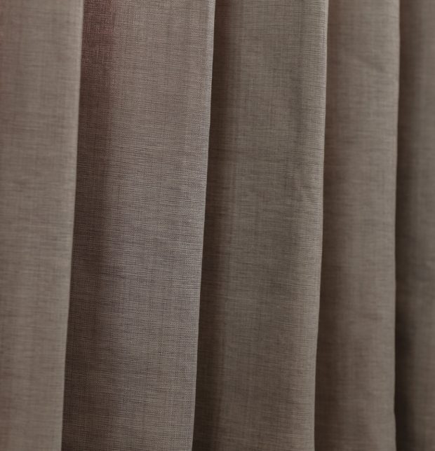 Customizable Curtain, Textura Cotton - Caribou Brown