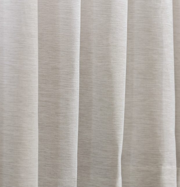 Customizable Curtain, Textura Cotton - Wind Chime White
