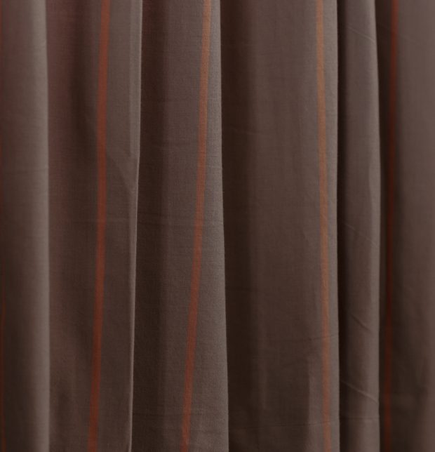 Vertical Sunset Striped Cotton Curtain Grey/Orange
