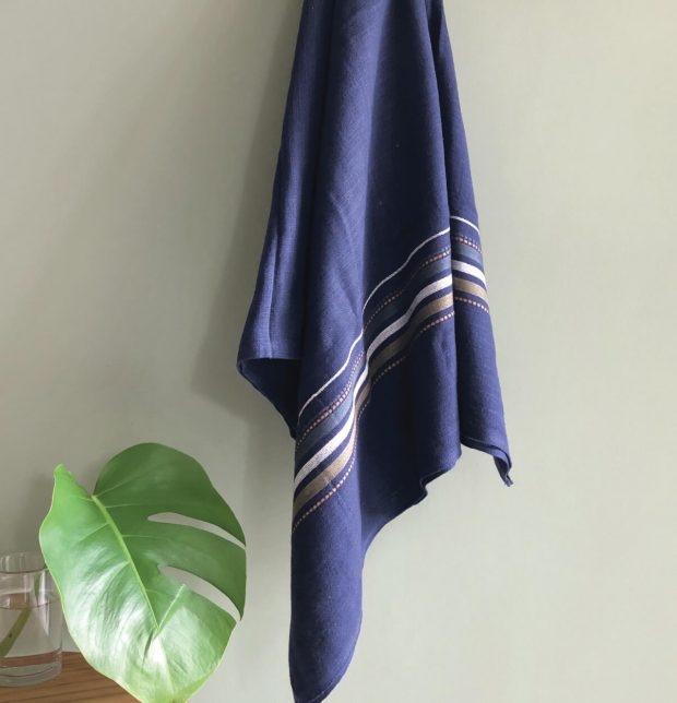 Thorth | Premium Cotton Bath Towel | Blue / Green