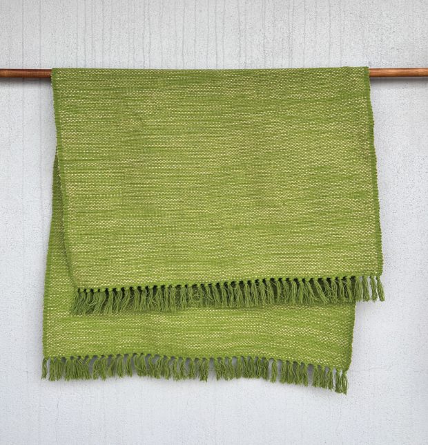 Handwoven Cotton/Jute Rug Green