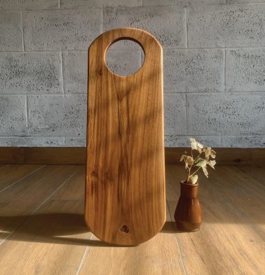 Organic Teak Wood Serving / Cheese Board | Ellipse | 52 cm